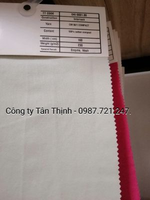 Thông tin về vải Interlock 100% Cotton Impact