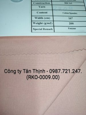 Ảnh mẫu vải Rib 1x1 RKO 0009.00 Tân Thịnh (2)