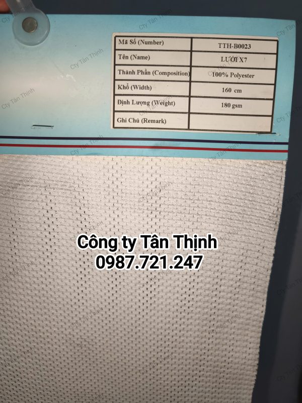 Ảnh mẫu vải lưới X7 - Mã TTH-B0023 - Công ty Tân Thịnh